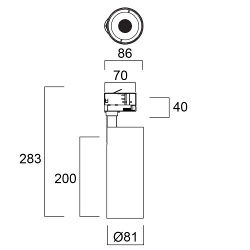 Sylvania Pixo Medium 3000lm 940 NB MB WB WHT 3 fázisú sínes spotlámpa
