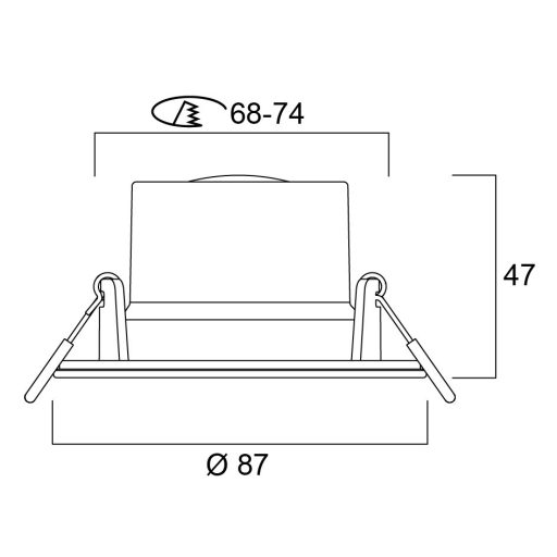 Sylvania START Spot 610lm 3CCT IP65 WH süllyeszthető LED spotlámpa 0005565