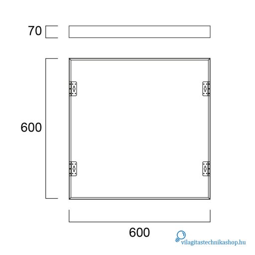 Sylvania Surface Mounting Kit 600x600x70mm 0044613