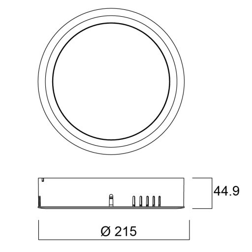Sylvania START Downlight Eco 215 2400lm 840 Surface mennyezeti kerek LED lámpa