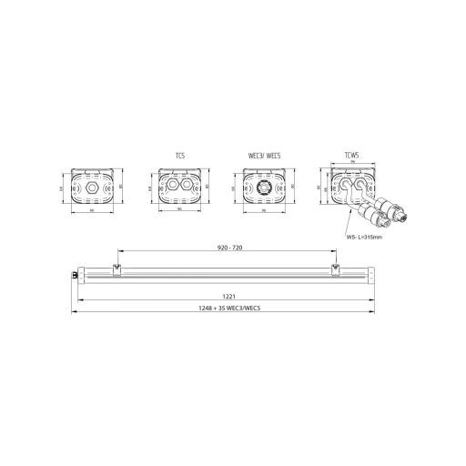 Philips 910925867724 Pacific LED Gen5 WT490C 80S/840 IP66 DALI lámpatest