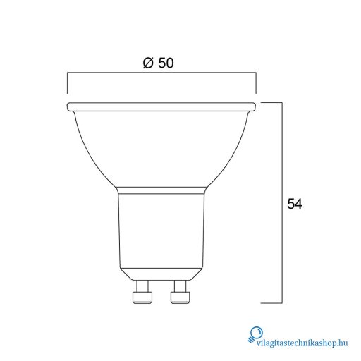 PILA LED 5-50W GU10 WW 36D ND 50W helyett spot lámpa