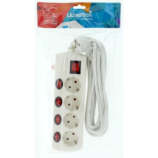 Ultratech EKT44 elosztó-hosszabbító, kapcsolóval