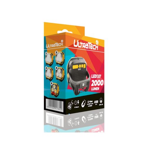 Ultratech LEDFL2000R USB-s LED lámpa - 20W, 2000lm