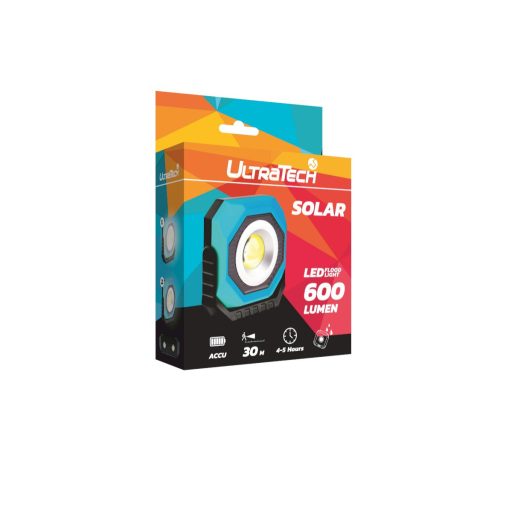Ultratech LEDFL600R USB-s, napelemes LED lámpa - 6W, 600lm