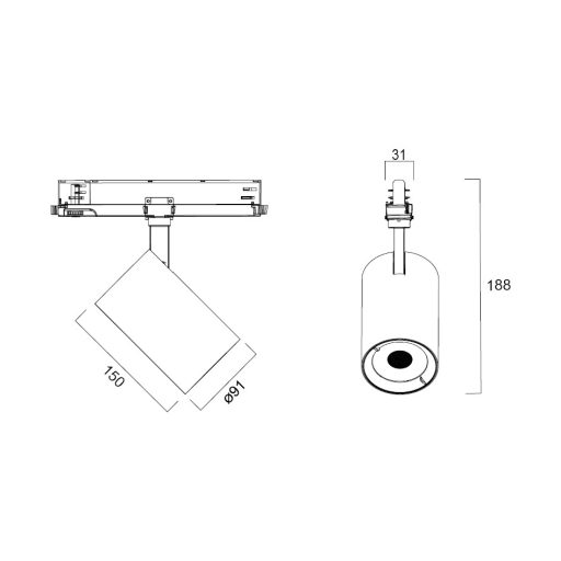Sylvania Pixo Large 5200LM 940 NB MB WB DALI WHITE LED világítás