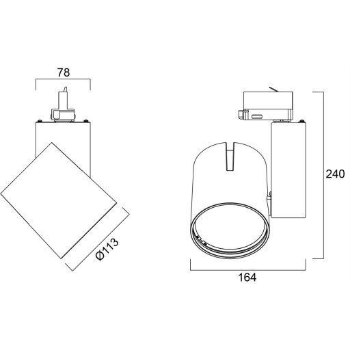 Sylvania  START Track Spot L HO 5300lm 840 WB WHT spotlámpa