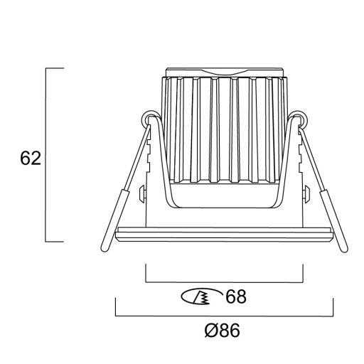 Sylvania START SPOT ALU 760LM 3CCT DIM IP65 BLK süllyeszthető LED spotlámpa