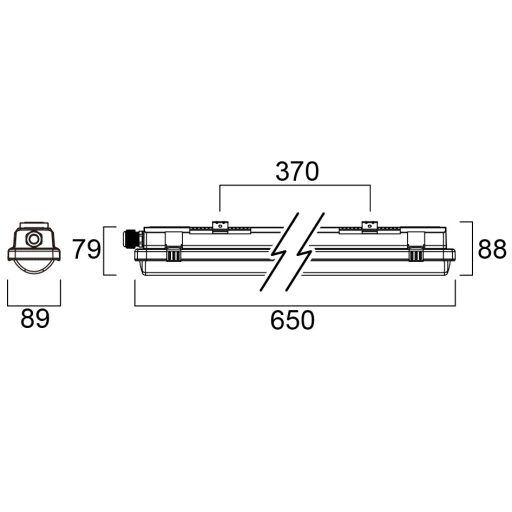 Sylvania RST 600 IP66 1425-2500LM 840 por és pármentes lámpatest