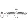 Sylvania RESISTO 1500 IP66 4850-8500LM 840 por és pármentes lámpatest