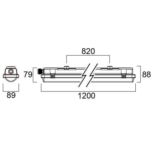 0010330 Resisto 1200 High Efficacy IP66 2750-4800LM 840
