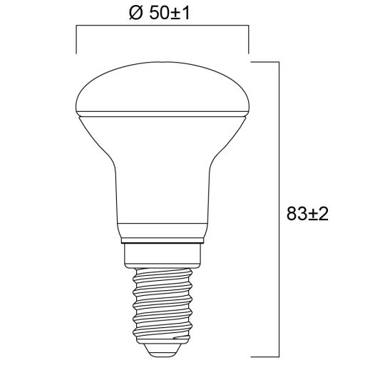 0029205 RefLED R50 V4 470LM 830 E14
