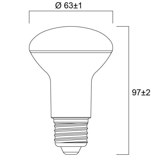 0029209 RefLED R63 V4 630LM 840 E27