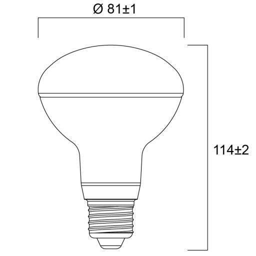 0029211 RefLED R80 V4 806LM 830 E27
