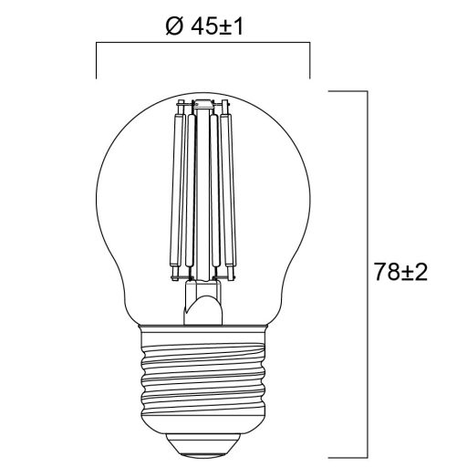 0029491 ToLEDo Retro Ball V5 Clear Dimmable 470LM 827 E27