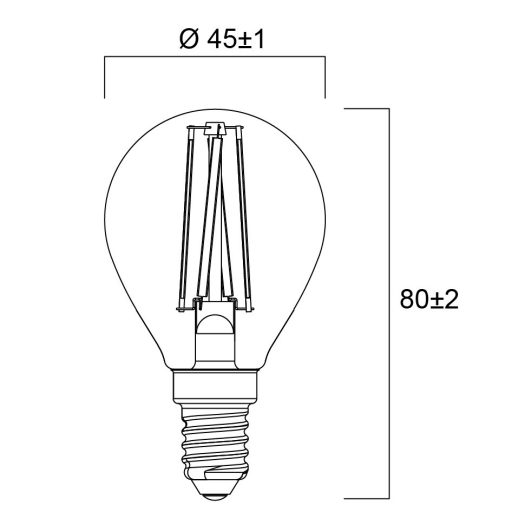 0029536 ToLEDo Retro Ball V5 Satin 470LM 827 E14