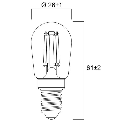 0029540 ToLEDo Retro Pygmy V5 Clear 250LM 827 E14