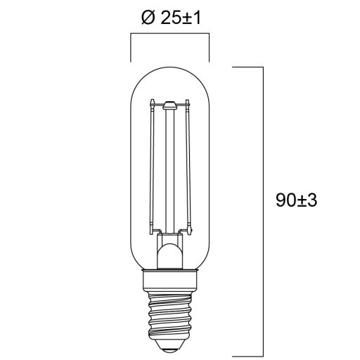 0029541 ToLEDo Retro T25 V5 Clear 250LM 827 E14