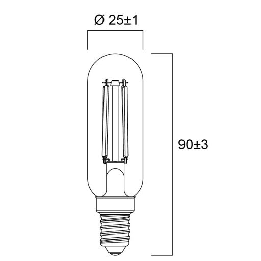0029542 ToLEDo Retro T25 V5 Clear 470LM 827 E14
