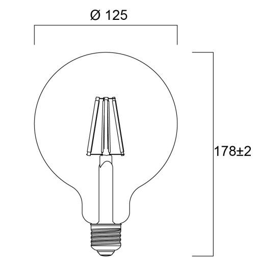 0029546 ToLEDo Retro G125 V5 Clear 1521LM 827 E27