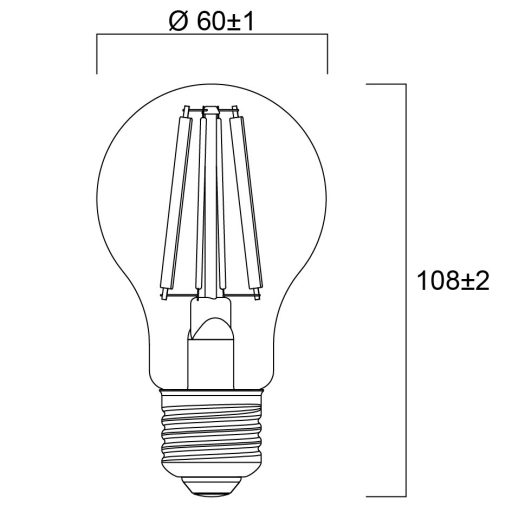 Sylvania ToLEDo Platinum RT GLS CL 1535LM 827 E27 SL víztiszta 100W helyett A kategóriás 5 év