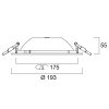 Sylvania START Downlight 175 IP54 1600lm 840 süllyeszthető LED lámpa