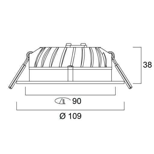 Sylvania START Downlight 90 IP54 830Lm 830 DIM süllyeszthető LED lámpa