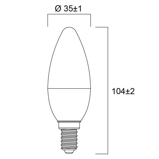 0030884 ToLEDo Candle 470LM 827 E14
