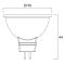 0031822 RefLED Superia Retro MR16 V3 621LM Dimmable 830 36°