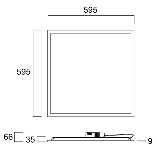 Sylvania START Panel IP54 UGR19 TW 600x600 4300 SSC LED panel