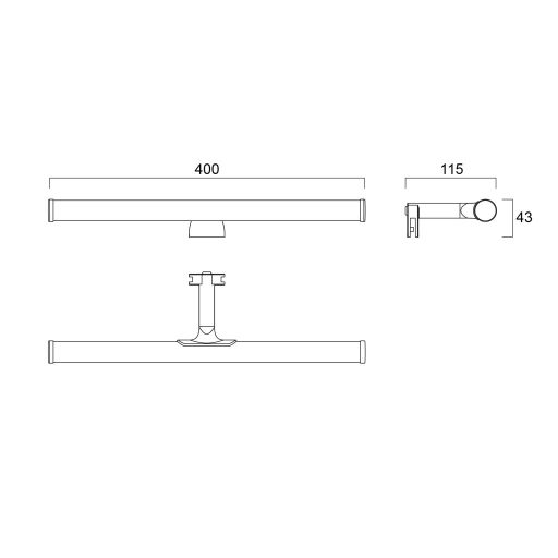0043235 SylMirror LED Flute IP44 WW