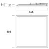 Sylvania 0044627 START Panel UGR19 600x600 3600lm 840 süllyesztett LED panel