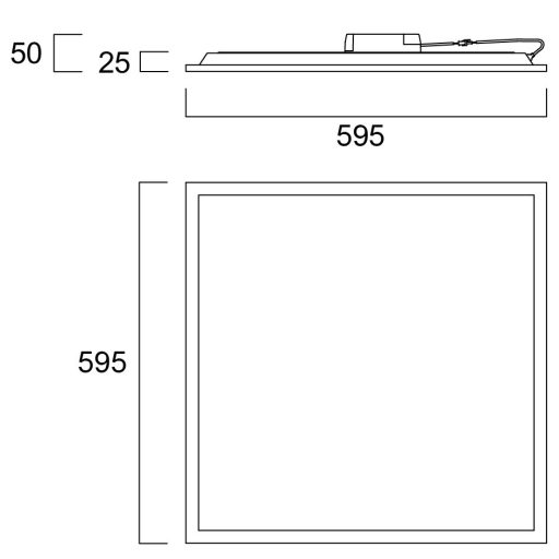 Sylvania START 600x600 3800lm 830 LILO LED panel