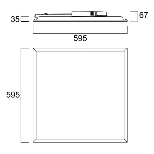 Sylvania QUANTUM 600x600 Multipower 4500lm 840 LED panel