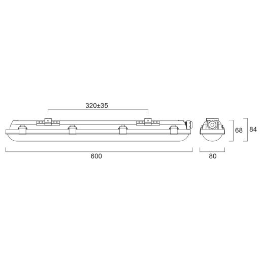 Sylvania START eco Waterproof 600 IP65 1200/2400 830/865 LED lámpatest