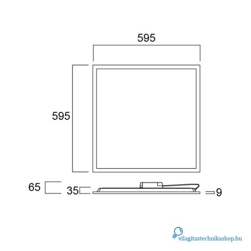 Sylvania 0048086 START Panel Eco UGR19 600x600 4000lm 840 süllyesztett LED panel 