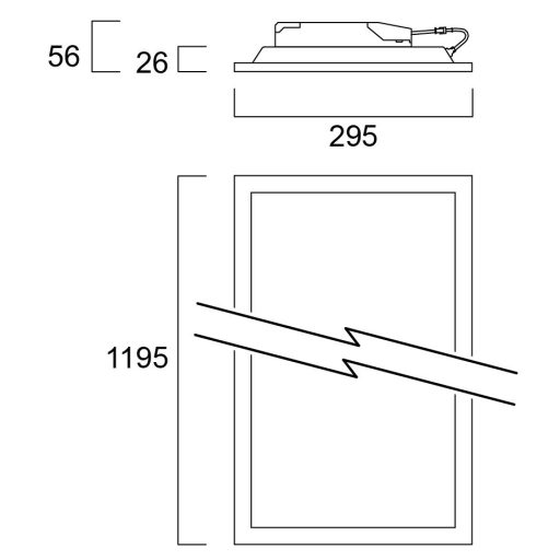 Sylvania START Panel UGR19 1200x300 2900-4600lm 830/840 MP CCT LED panel