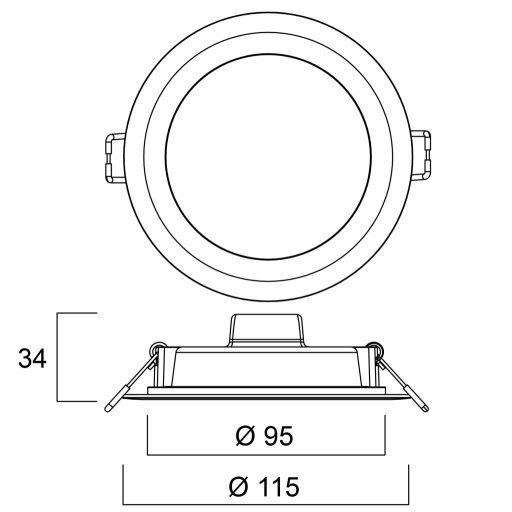 0053910 START Downlight eco 95 640LM 830