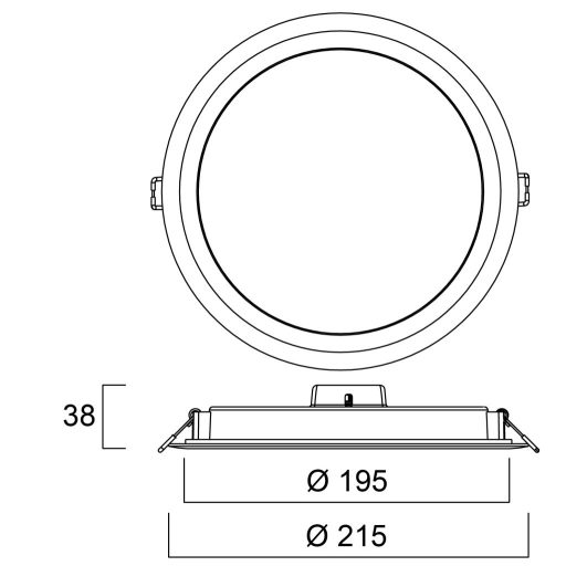 0055187 START Downlight eco 195 2400LM 830