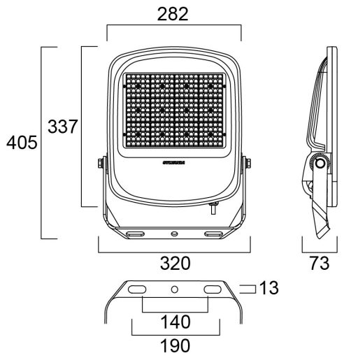 0056705 Kalani IP66 21KLM 830 Asymmetric Beam