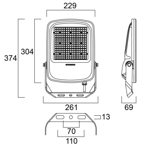 Sylvania Kalani IP66 14KLM 840 ASYM LED fényvető
