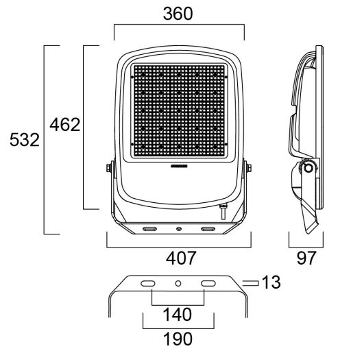 Sylvania Kalani IP66 42KLM 840 ASYM LED fényvető