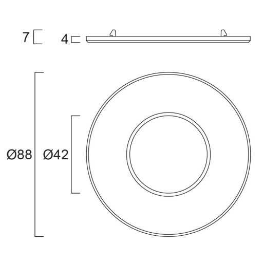 0059833 Obico 65-72 Fix Bezel Black