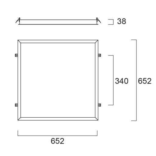 Sylvania 0062317 Plasterboard Frame 600X600 keret