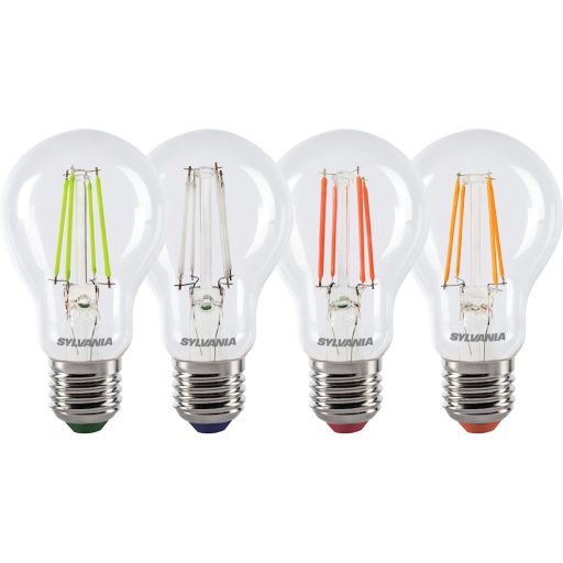 0086310 ToLEDo Retro Chroma A60 Green/Blue/Red/Orange E27 4-Pack