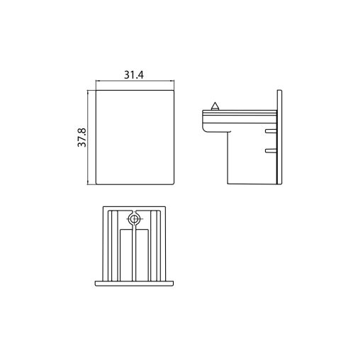 Sylvania ONETRACK zárókupak rögzítőcsavarral, fekete (9004/B)