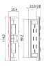Sylvania ONETRACK egyenes csatlakozó, fekete (9003/B)