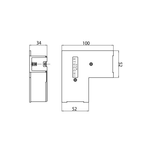 Sylvania ONETRACK REC COVER L-FEED S-9011-R/6-W süllyesztett takaróelem L betápláló csatlakozóhoz
