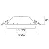 Sylvania START Downlight 205 IP44 1950lm 830 süllyeszthető LED panel 0030328