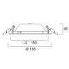 Sylvania START Downlight 150 IP44 1100lm 830 süllyeszthető LED panel 0030324